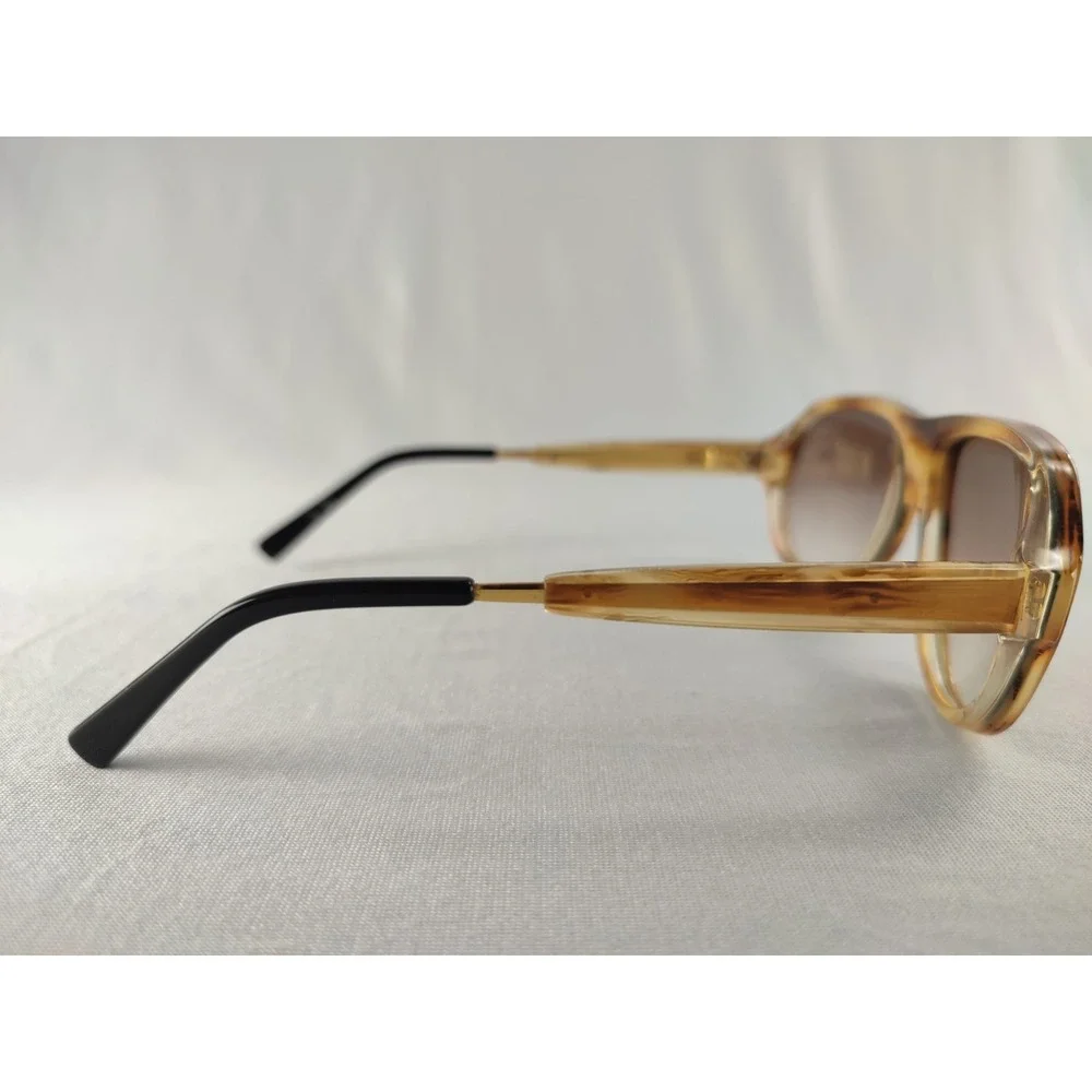 Linda Farrow Luxe 5 C5 KID Small Sunglasses Honey Tortoise Gold Made in Japan